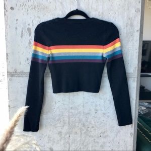 Blue Blush Long Sleeve Crop Top S